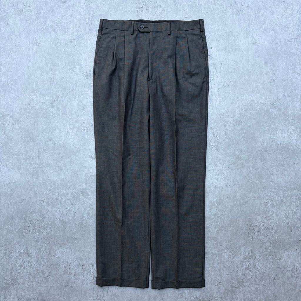 80s FENDI Wool nylon  2tuck  trousers