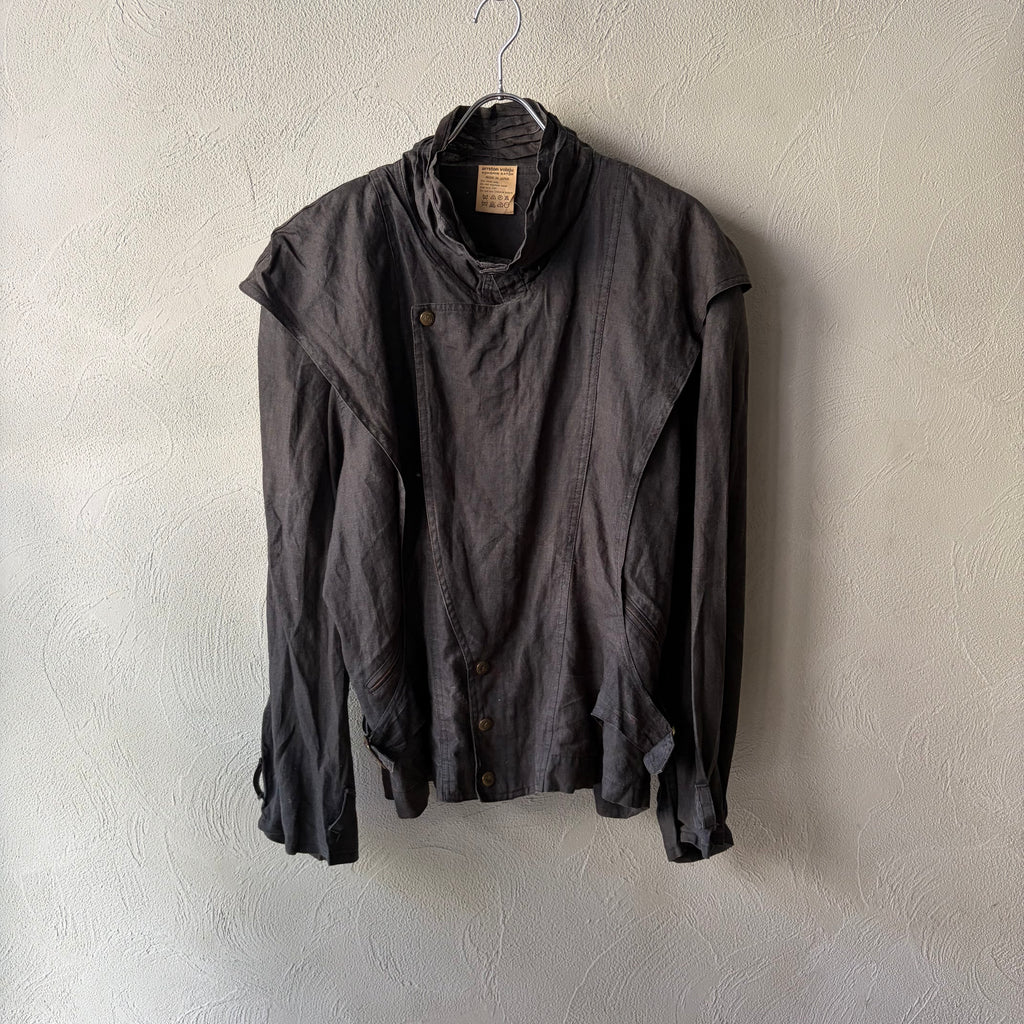 80s arrston volage KOHSHIN SATOH Linen design jacket