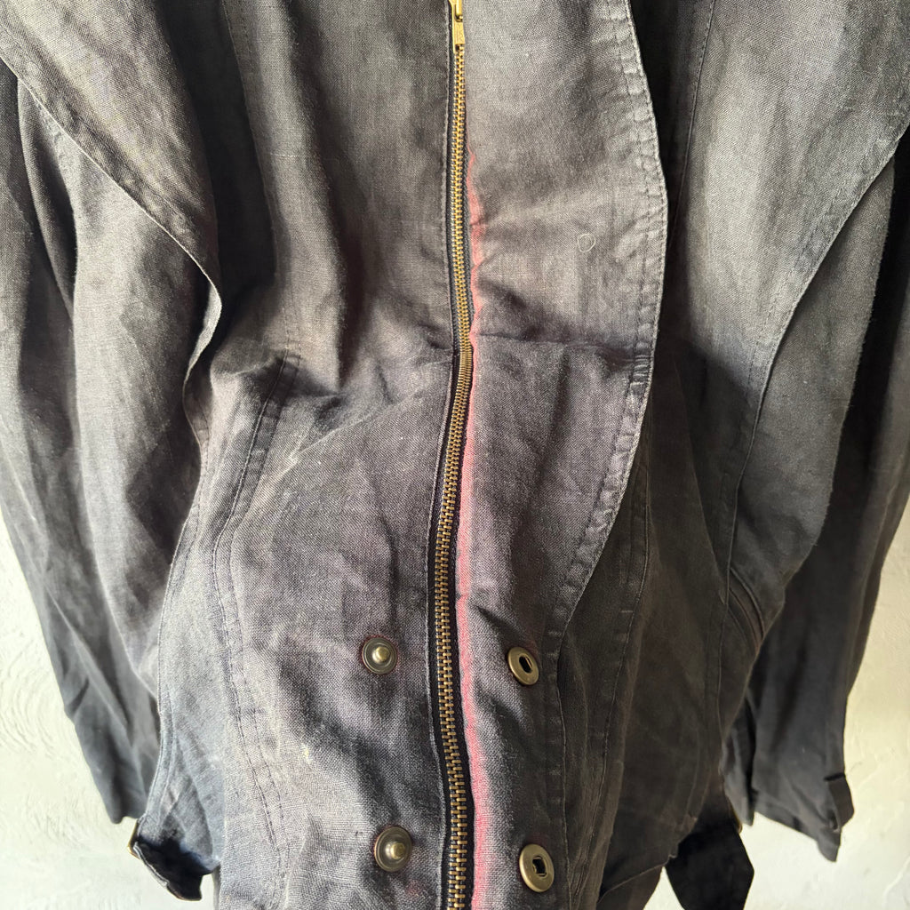 80s arrston volage KOHSHIN SATOH Linen design jacket