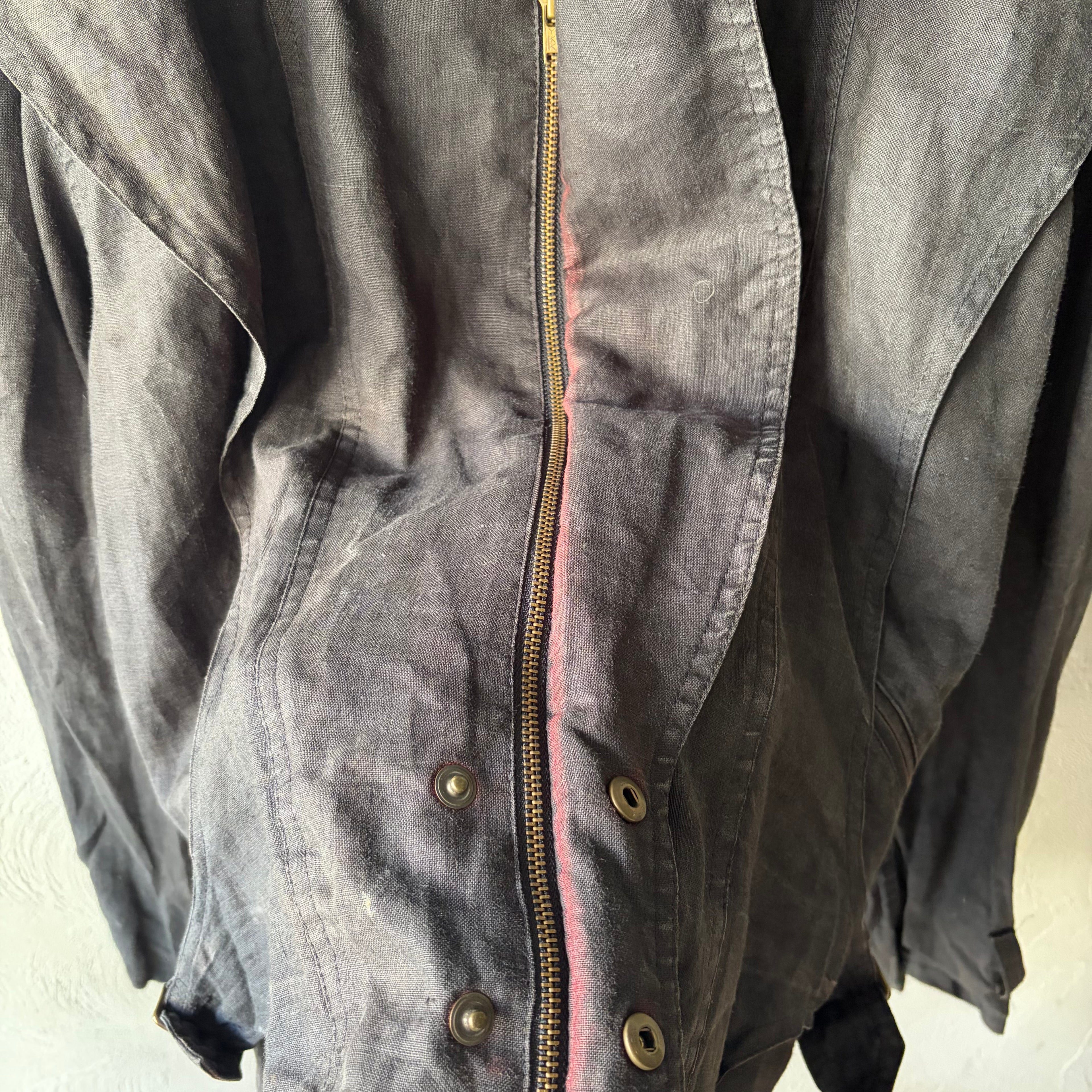 80s arrston volage KOHSHIN SATOH Linen design jacket