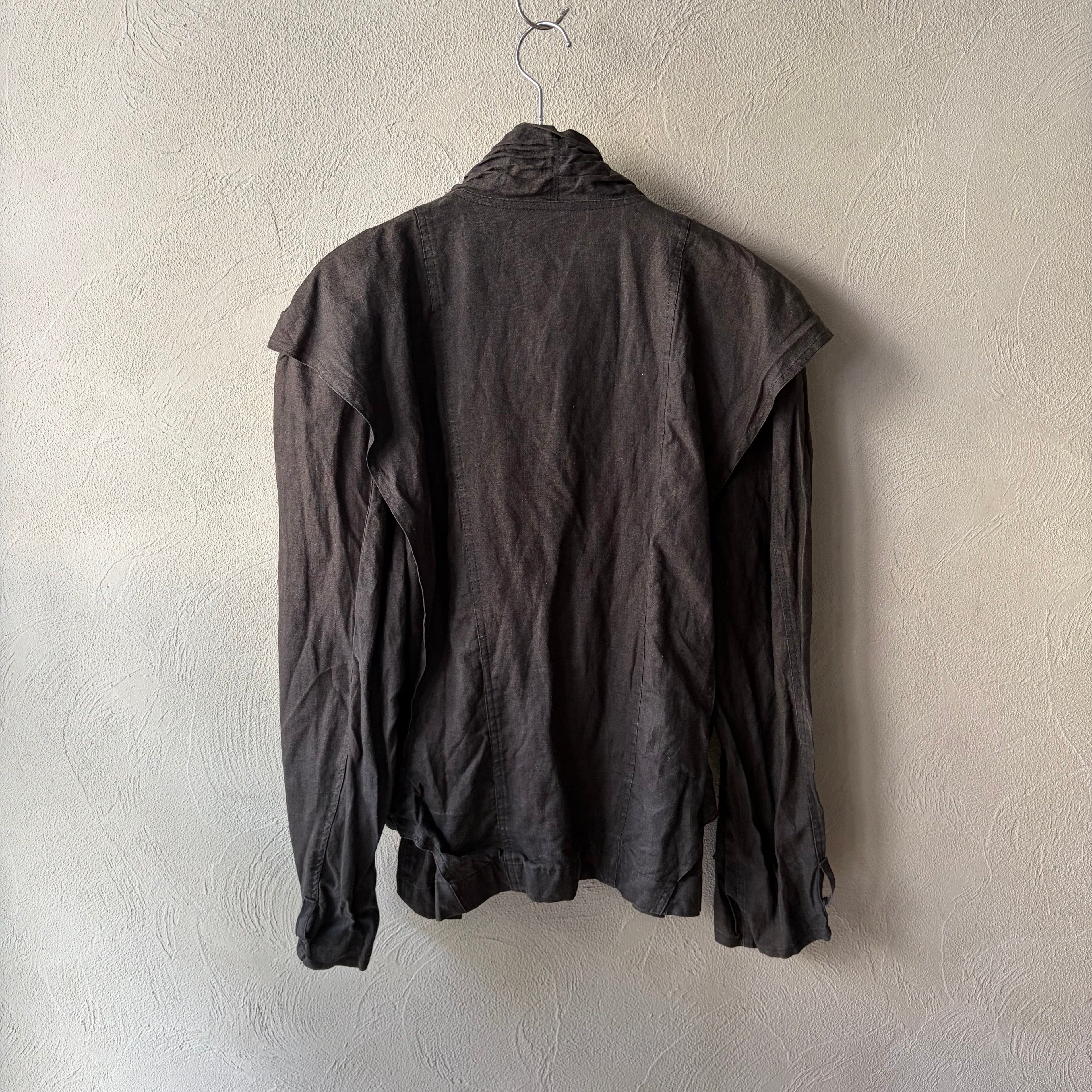 80s arrston volage KOHSHIN SATOH Linen design jacket