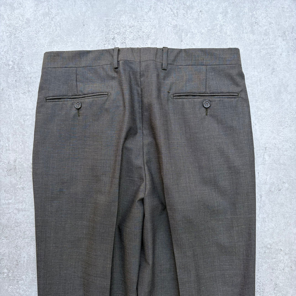 80s FENDI Wool nylon  2tuck  trousers