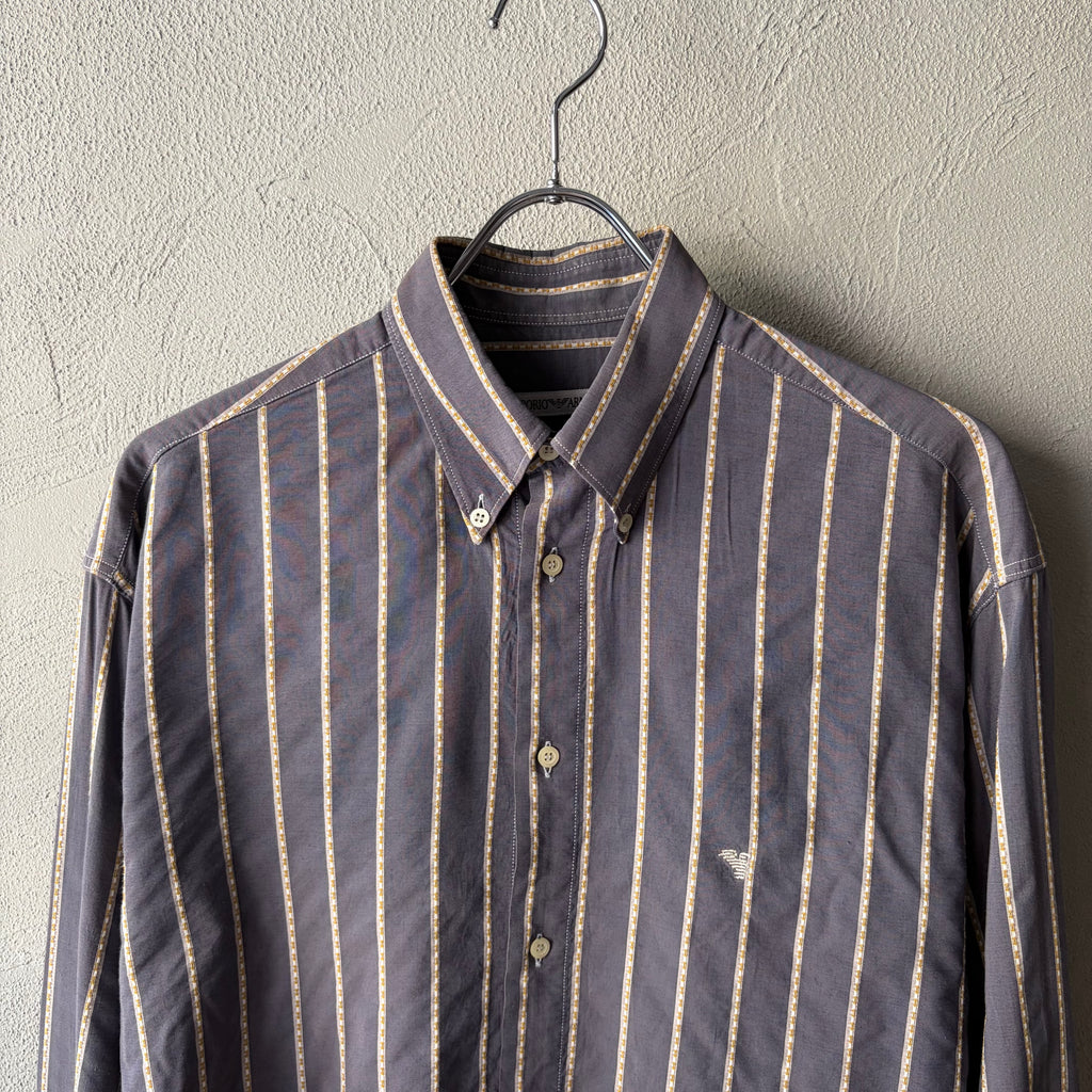 EMPORIO ARMANI  Embroidery stripe BD shirt