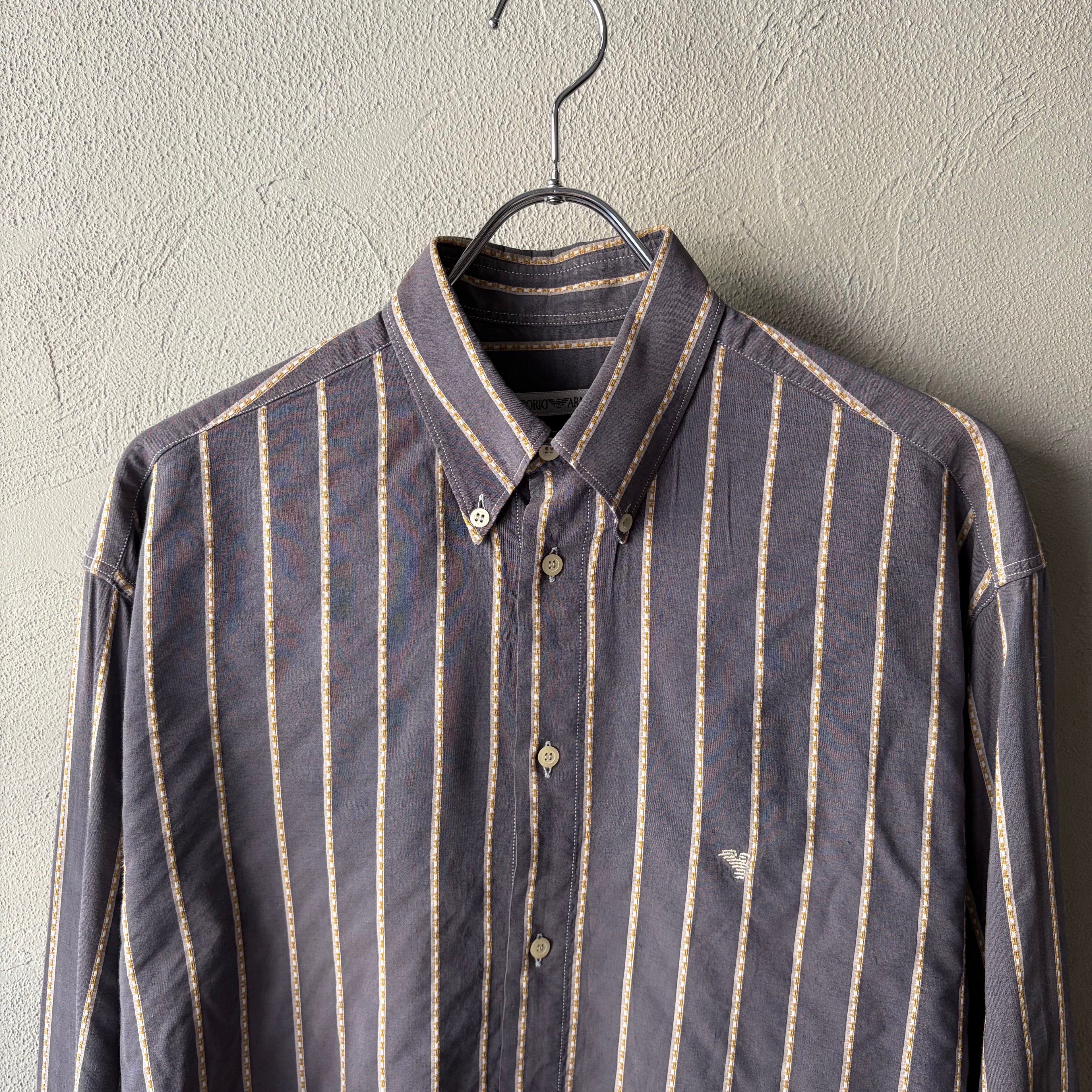 EMPORIO ARMANI  Embroidery stripe BD shirt