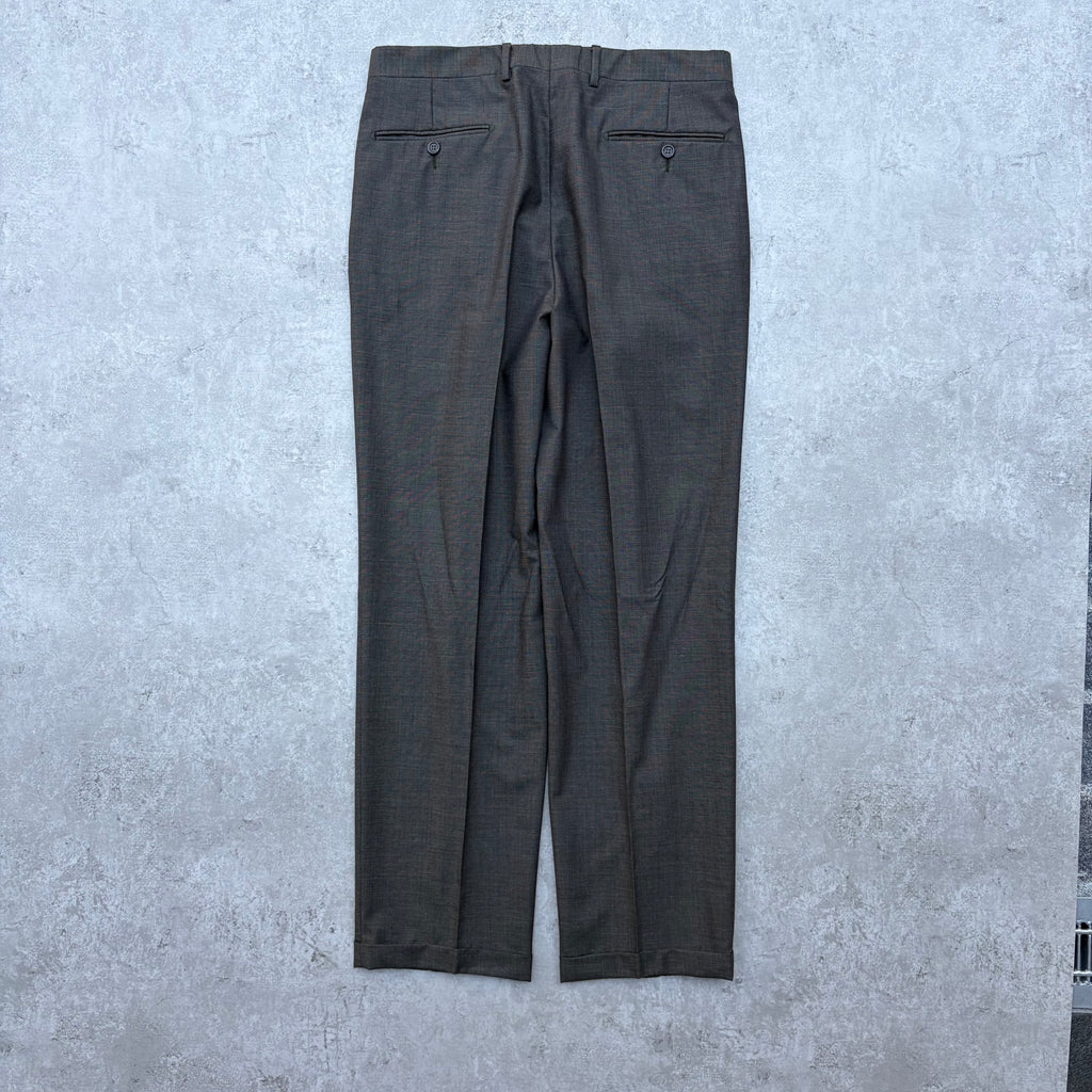 80s FENDI Wool nylon  2tuck  trousers