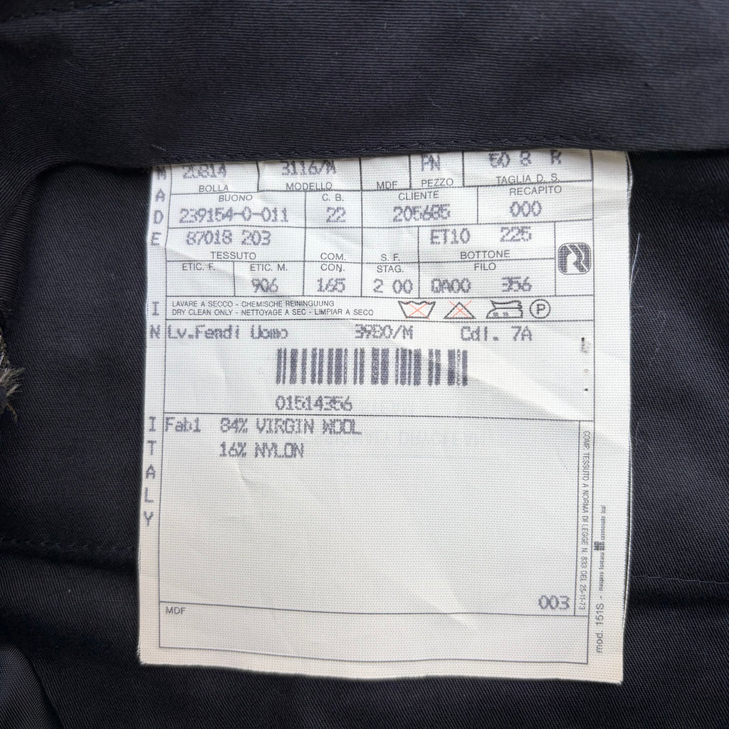 80s FENDI Wool nylon  2tuck  trousers