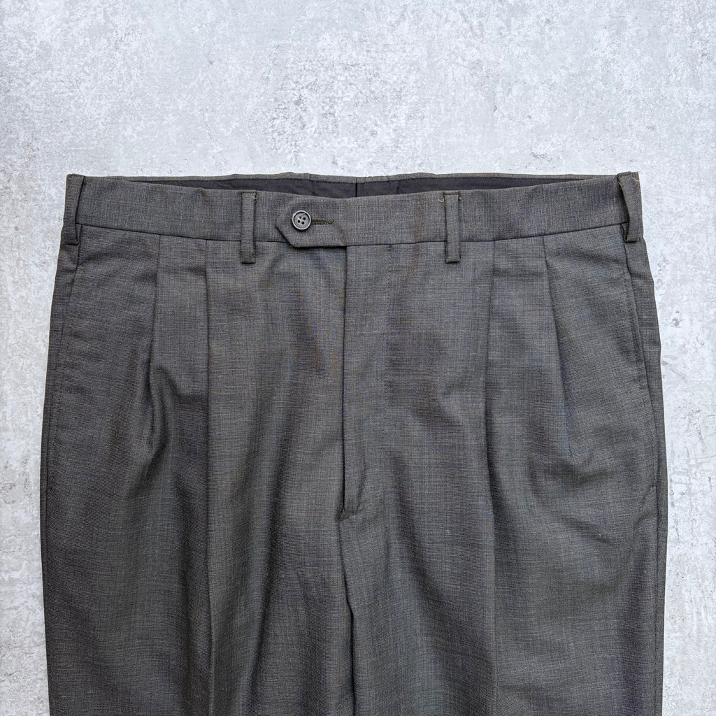 80s FENDI Wool nylon  2tuck  trousers