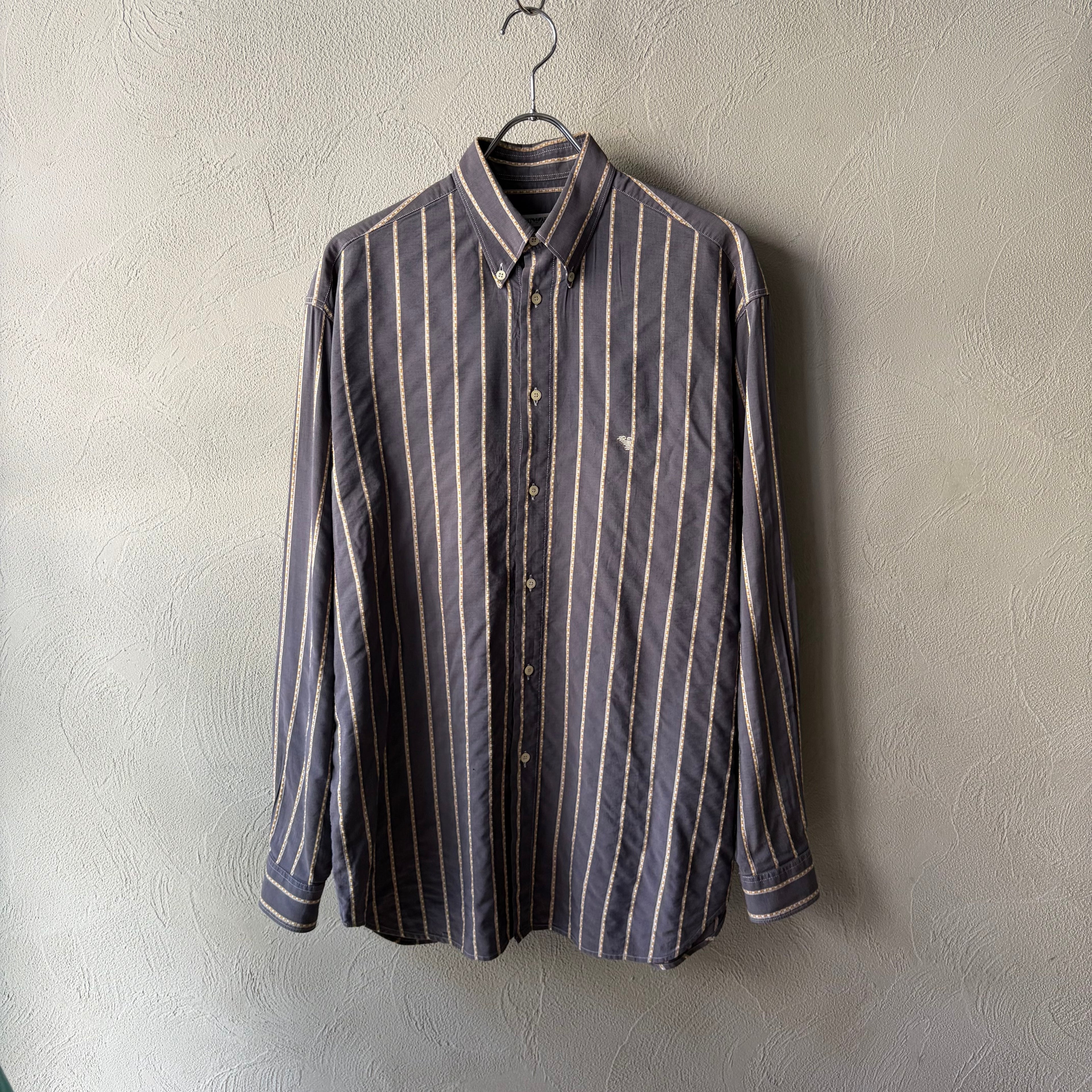 EMPORIO ARMANI  Embroidery stripe BD shirt