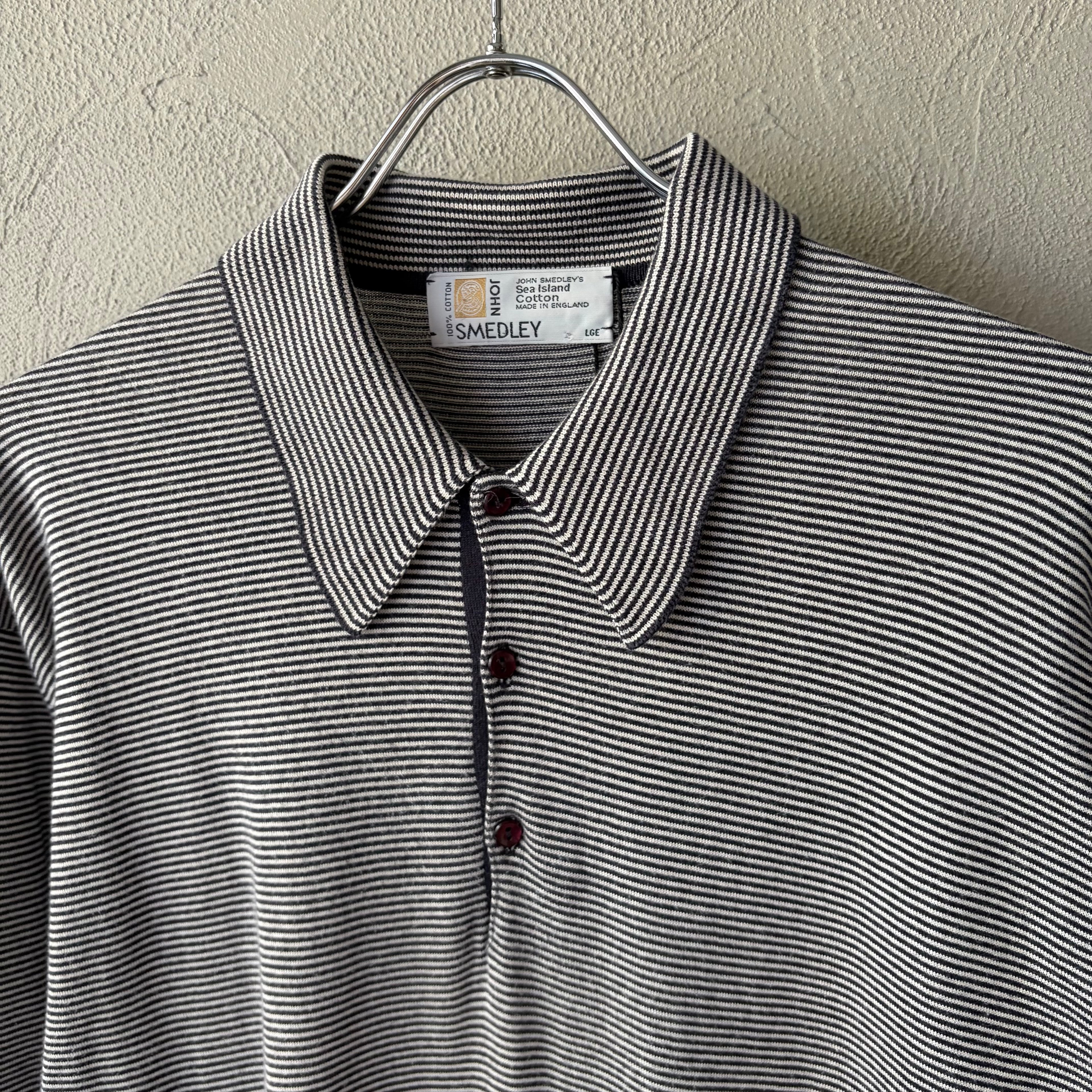 90s JOHN SMEDLEY Cotton knit polo
