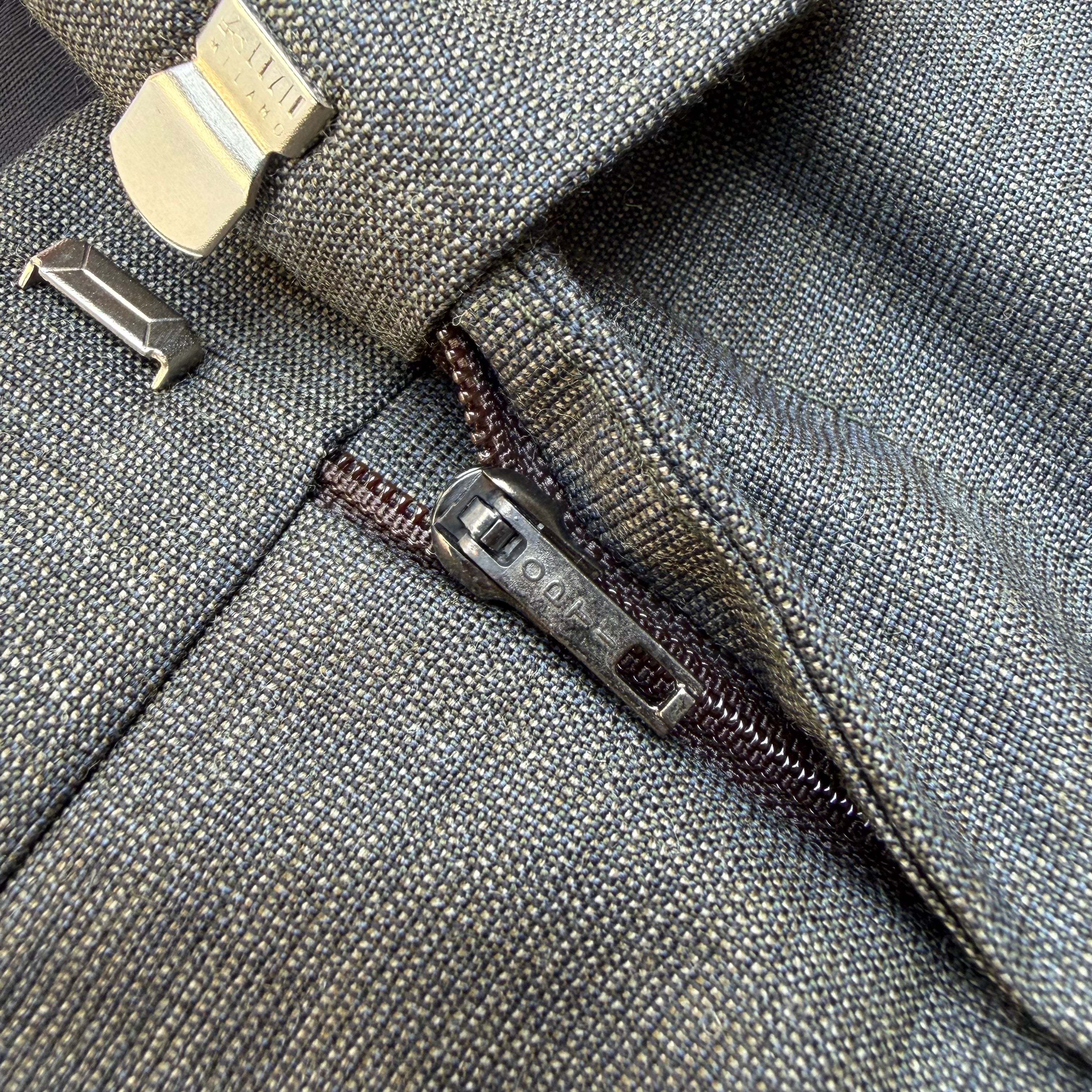 80s FENDI Wool nylon  2tuck  trousers